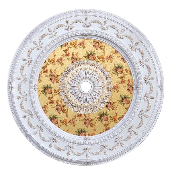 Artistry Lighting, Round 60" Antique White Ceiling Medallion Vintage